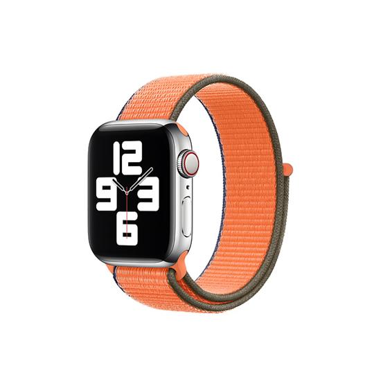 Woven Nylon Straps For Apple Watch-42/44/45/49mm New 2020 Edition(Kumquat)