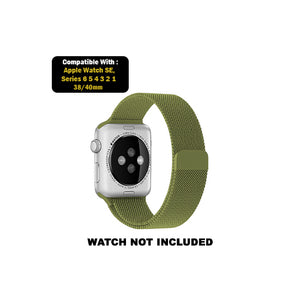 Milanese Loop Strap for iWatch 38-40mm Grass Green