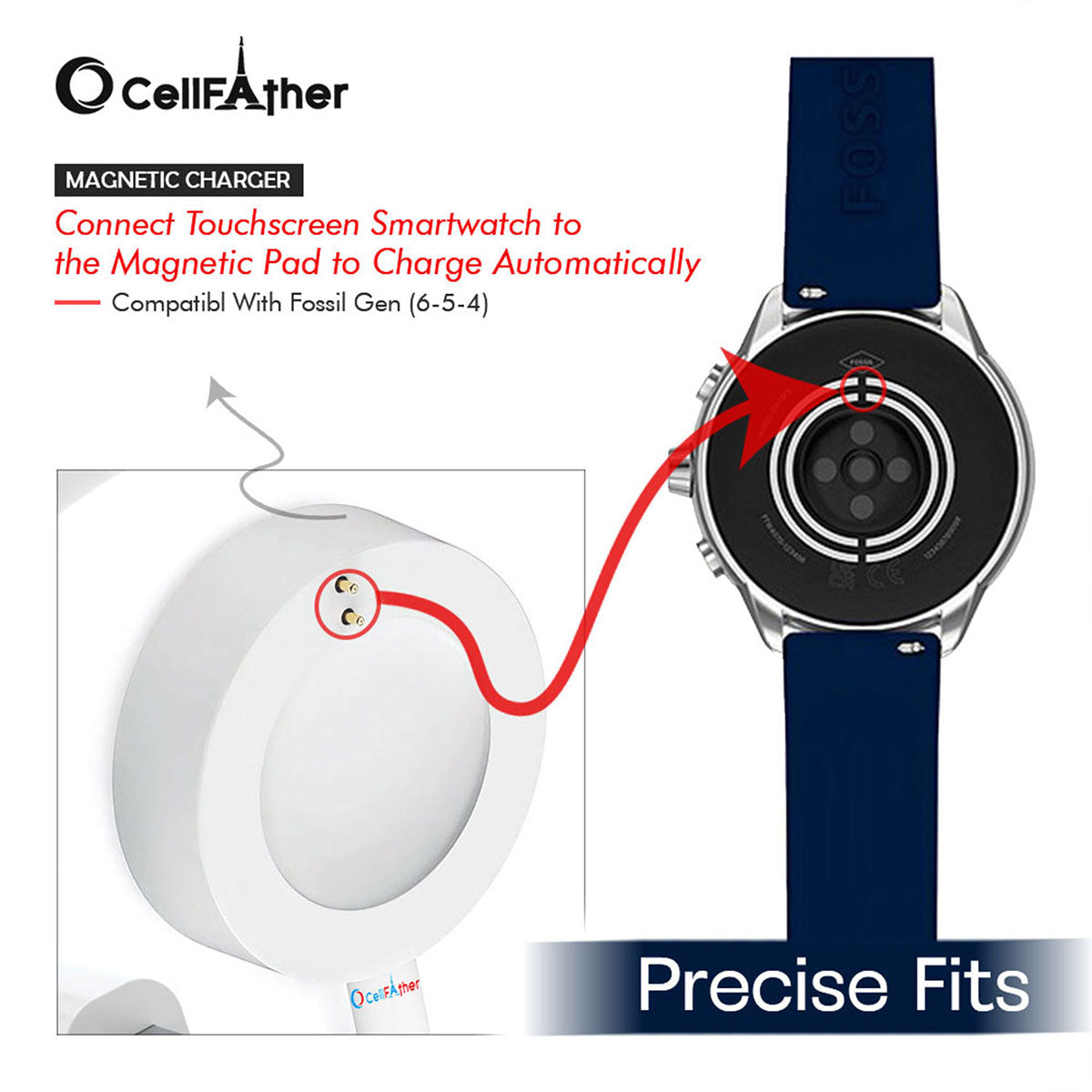 Cellfather Charger For Fossil Smartwatch Gen 5/4 – CellFAther