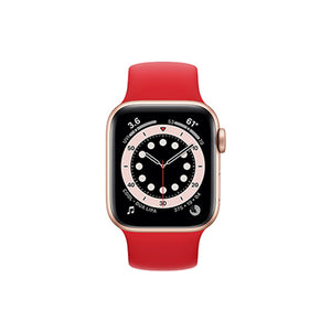 Solo Loop Elastic Silicone Strap for Apple Watch 38/40mm-Red
