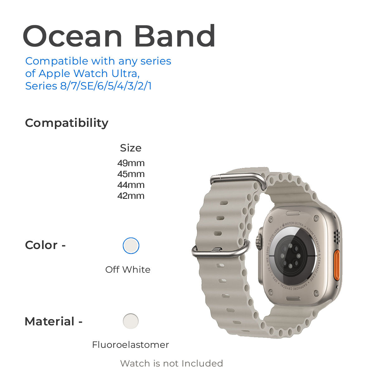 Ocean Band Straps For Apple Iwatch-Off White – Cellfather