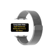 Load image into Gallery viewer, Milanese Loop Strap for iWatch 38-40mm Silver
