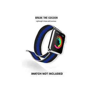 Milanese Loop Strap for iWatch 42-44mm Black Blue