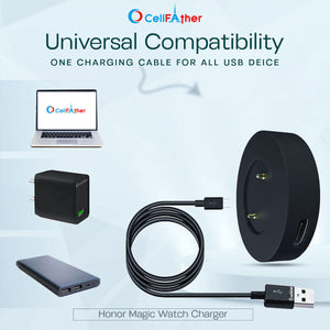Replacement Charger for Huawei Watch/Honor Watch Magic/ Magic 2-Black color 