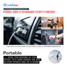 Load image into Gallery viewer, Buy Fossil USB Charger Compatible with Fossil Gen 6/ 5/4- White color 