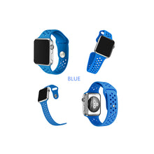 Load image into Gallery viewer, Dotted Silicone Strap for iWatch 42-44mm Blue