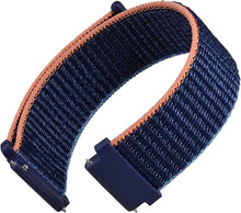 Load image into Gallery viewer, 22mm SmartWatch Sport Loop Nylon Bands Deep Navy