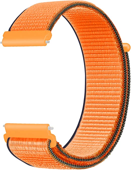 20mm SmartWatch Sport Loop Nylon Bands Kumquat
