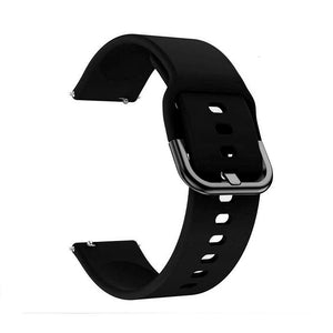 Silicone Strap for Amazfit Bip/Lite/GTS/MINI/GTR 42mm -Black(Buckle