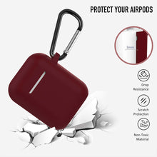 Load image into Gallery viewer, Silicone Case Cover for Airpods 1/2 (Wine)