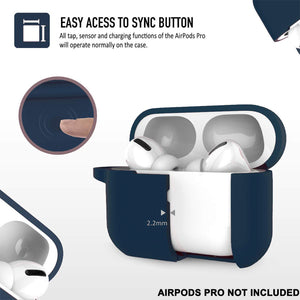 Silicone Case Cover for Airpods Pro (Midnight Blue)