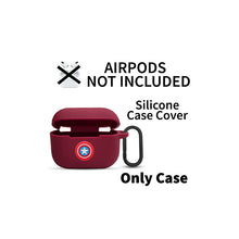 Load image into Gallery viewer, Silicone Case Cover for Airpods Pro (Wine With Captain America Logo)