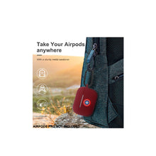 Load image into Gallery viewer, Silicone Case Cover for Airpods Pro (Wine With Captain America Logo)