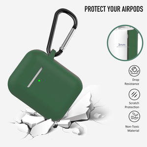 Silicone Case Cover for Airpods 1/2 (Green)