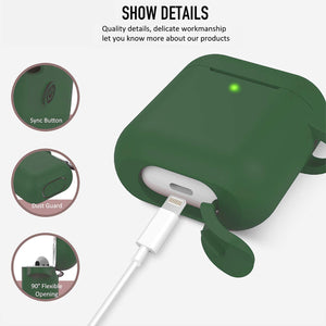 Silicone Case Cover for Airpods 1/2 (Green)