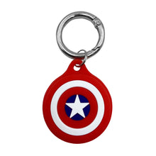 Load image into Gallery viewer,  Cellfather Silicone Key Ring Holder Case Cover Compatible with Apple Airtag- Captain America