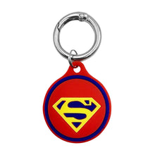 Load image into Gallery viewer,  Cellfather Silicone Key Ring Holder Case Cover Compatible with Apple Airtag- Superman 