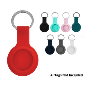 Silicone Key Ring Holder Case Cover Compatible with Apple Airtag 2021-Red