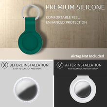 Load image into Gallery viewer, Silicone Key Ring Holder Case Cover  Apple Airtag Teal