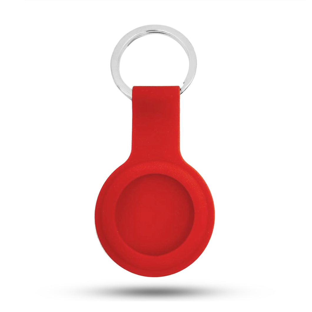 Silicone Key Ring Holder Case Cover Compatible with Apple Airtag 2021-Red