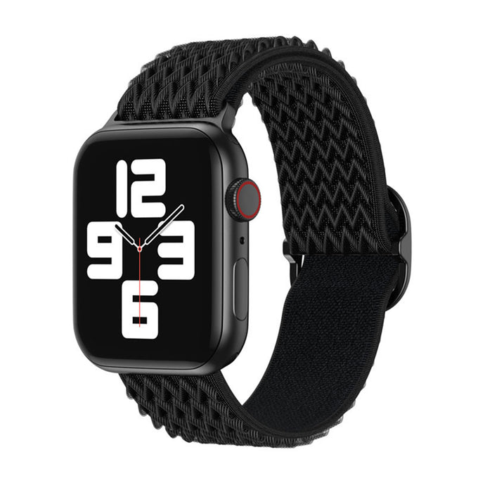 Solo Loop Braided Strap For Apple Watch 42/44/45/49mm- Jet Black