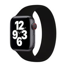 Load image into Gallery viewer, Solo Loop Elastic Silicone Strap for Apple Watch 38/40mm-Black