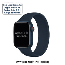 Load image into Gallery viewer, Solo Loop Elastic Silicone Strap for Apple Watch 38/40/41mm-Midnight Blue