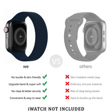 Load image into Gallery viewer, Solo Loop Elastic Silicone Strap for Apple Watch 38/40/41mm-Midnight Blue
