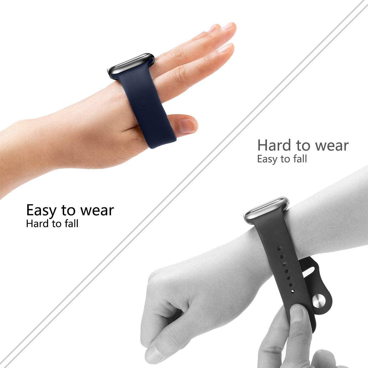  Qimela Stretchy Solo Loop Compatible with Apple Watch