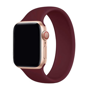 Solo Loop Elastic Silicone Strap for Apple Watch 38/40mm-Wine