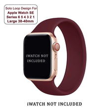Load image into Gallery viewer, Solo Loop Elastic Silicone Strap for Apple Watch 38/40mm-Wine