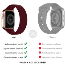 Load image into Gallery viewer, Solo Loop Elastic Silicone Strap for Apple Watch 38/40mm-Wine