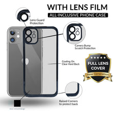 Load image into Gallery viewer, Transparent Silicone Case Cover For iPhone 11-Blue