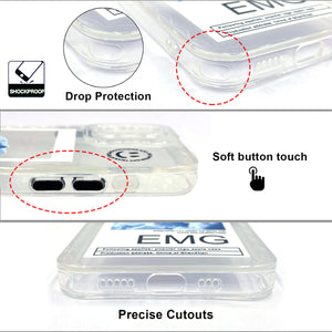 Soft Silicone Transparent Printed Case Compatible with iPhone 12 Pro-EMG Cloud