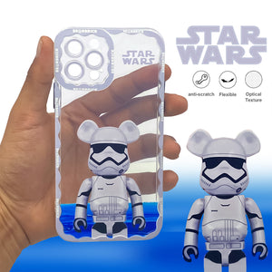 Soft Silicone Transparent Printed Case Compatible with iPhone 12 Pro-Star Wars