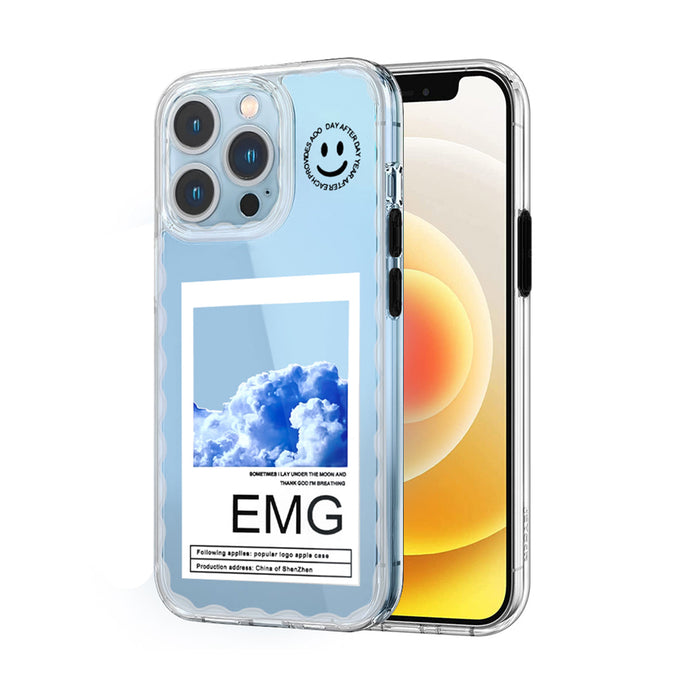 Soft Silicone Transparent Printed Case Compatible with iPhone 12 Pro-EMG Cloud