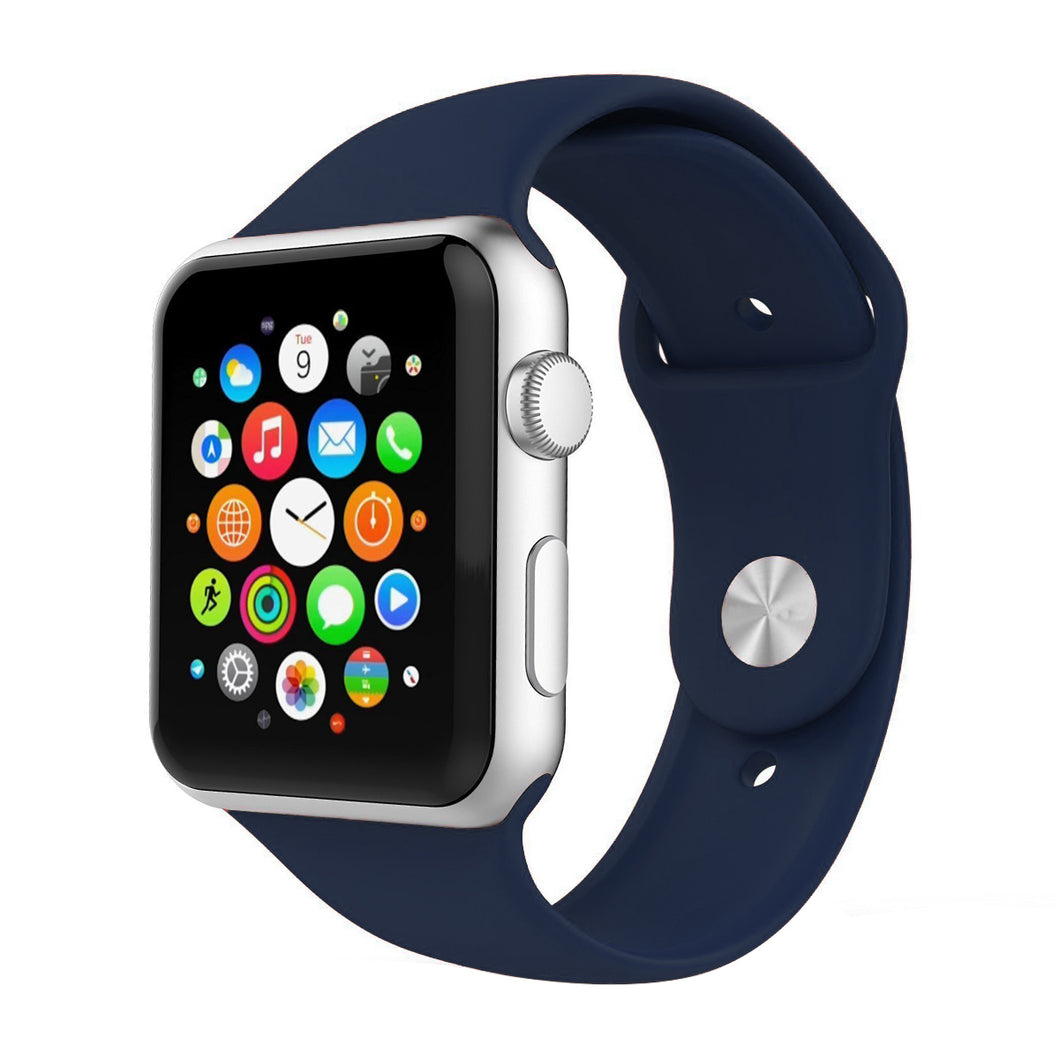 Silicone Strap For Apple Watch-Midnight Blue (42/44mm) - CellFAther