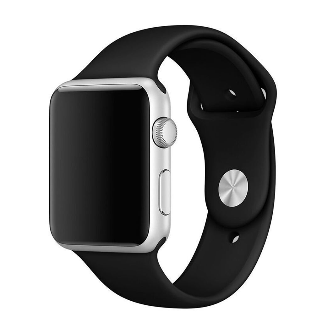 Silicone Strap For Apple Watch-Black (42/44mm) - CellFAther