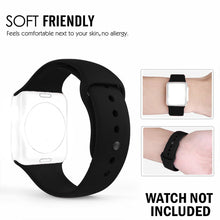 Load image into Gallery viewer, Silicone Strap For Apple Watch-Black (42/44mm) - CellFAther
