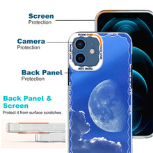 Load image into Gallery viewer, Soft Silicone Transparent Printed Case Compatible with iPhone 12 -Moon