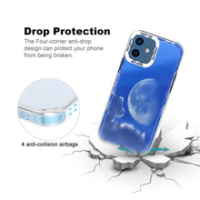 Load image into Gallery viewer, Soft Silicone Transparent Printed Case Compatible with iPhone 12 -Moon