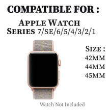 Load image into Gallery viewer, Woven Nylon Strap For Apple Watch-Pink Sand (42/44/45mm)