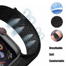 Load image into Gallery viewer, Woven Nylon Strap For Apple Watch-Reflective Black (42/44/45mm)