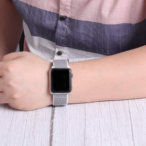 Woven Nylon Strap For Apple Watch-Seashell (42/44/45/49mm)