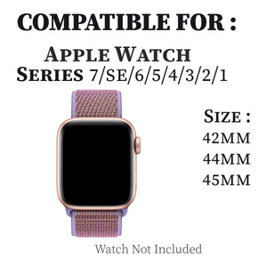 Woven Nylon Strap For Apple Watch-Lilac (42/44mm)