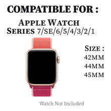 Load image into Gallery viewer, Woven Nylon Strap For Apple Watch-Pomegranate (42/44mm)