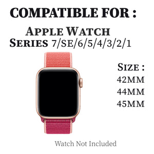 Woven Nylon Strap For Apple Watch-Pomegranate (42/44mm)