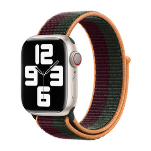 Woven Nylon Straps For Apple Watch-42/44/45mm-Forest Green