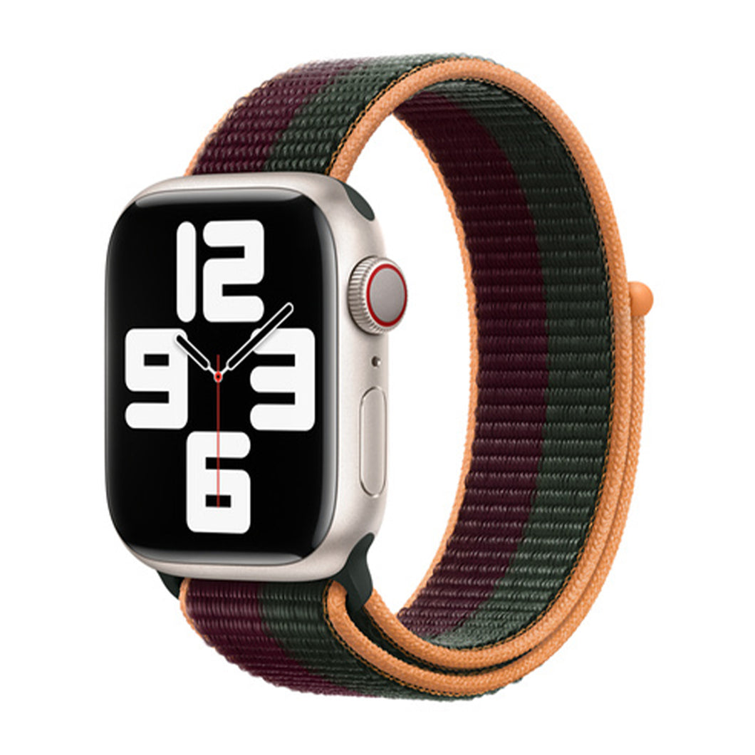 Woven Nylon Straps For Apple Watch-42/44/45mm-Forest Green