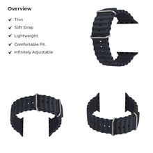Load image into Gallery viewer, Ocean Band Straps For Apple iWatch-42/44/45/49mm-Midnight-Blue
